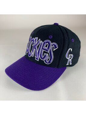 Colorado Rockies MLB Vintage Black Drew Pearson Bubble Grafitti Snapback Hat